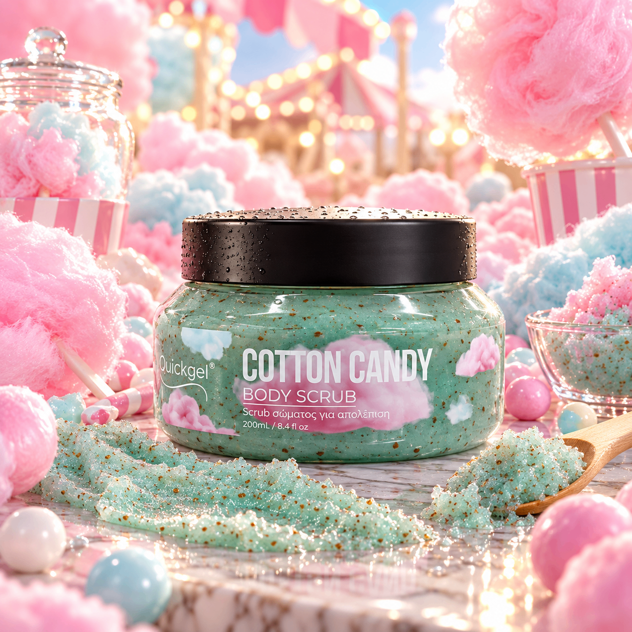 Body Scrub Cotton Candy Quickgel – επαγγελματικό προϊόν