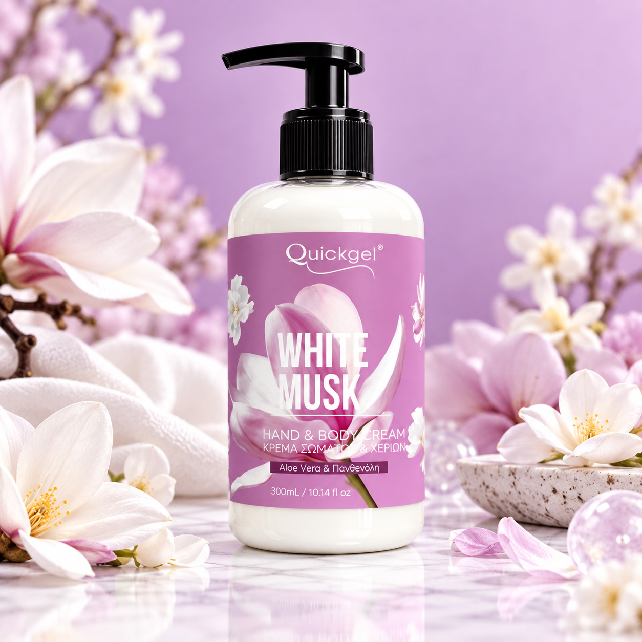 Hand and Body cream White musk Quickgel – επαγγελματικό προϊόν