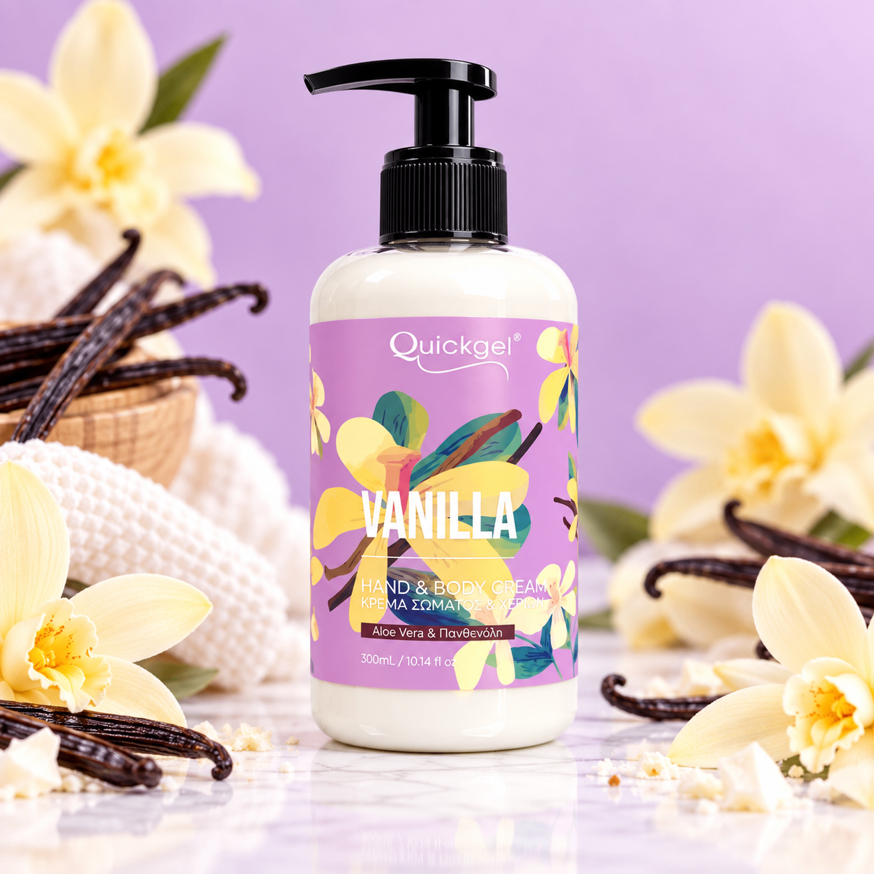Hand and Body cream Vanilia Quickgel – επαγγελματικό προϊόν